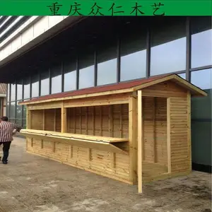 邻水防腐木别墅小区岗亭 木制治安亭 防腐木收费亭设计安装 众仁木艺