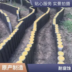 预制水泥树桩石 供应河道池塘仿树皮景观桩 护岸仿木桩