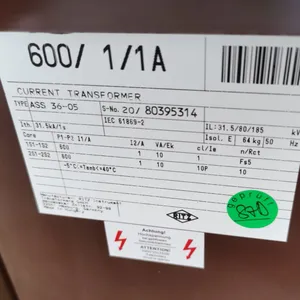Ritz Messwandler ���������� ?bersetzung: 600 // 1 / 1 A