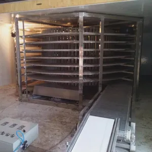 不锈钢网带螺旋冷却速冻输送塔 水饺速冻流水线 多层不锈钢网带输送机