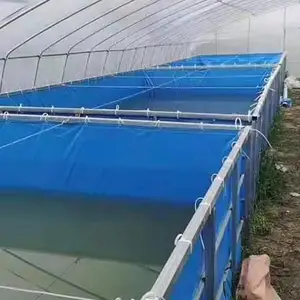 【湖北帆布批发专业定做养殖帆布鱼池活动折叠水池***户外养殖...