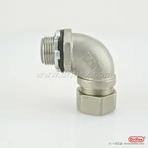 304不锈钢90度软管接头外螺纹六角方帽NPT1/2-NPT3
