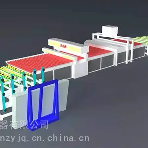 玻璃双边磨高速四边磨和玻璃清洗机连线配套使用自动上下片机