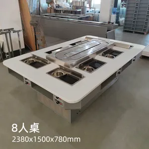 无烟烤涮回转小火锅设备厂家根据房间大小上门安装定制定做