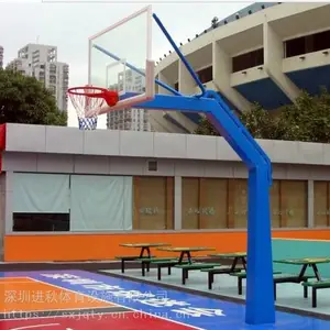 固定式埋地篮球架 大小头独臂篮球架 学校篮球架