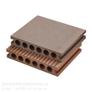 sambo森保塑木***格红木色咖啡色塑木地板柚木色巧克力色木塑地板浅灰色黑木色塑木地板