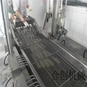 香酥圆形薄脆油炸机 自动化薄脆饼油炸机 全自动薄脆油炸流水线 厂家可试机