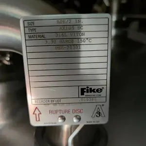 美国FIKE 高性能泄爆器 RD520 AXIUS用于制药行业使用