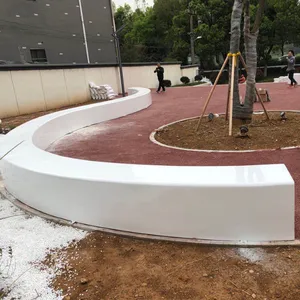 防水抗裂真石丽泰科石坐凳 小区绿道景观座椅