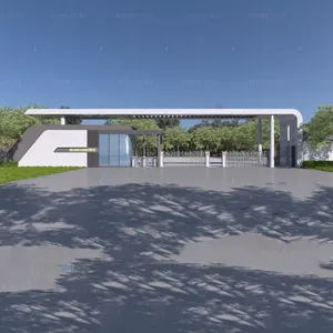 钢结构施工区门楼钢结构门头园林农村门口厂家定做