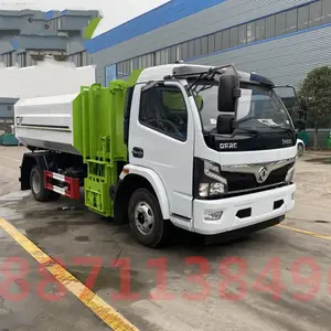 小型自装卸式垃圾***车东风途逸3立方挂桶垃圾车