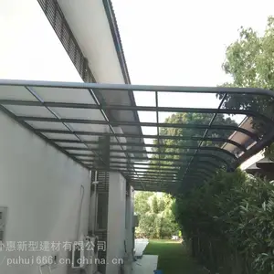 耐力板铝合金雨棚_抗碰击可弯曲雨棚供应