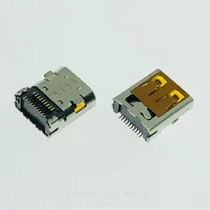 ȫ��ʽMICRO HDMI D TYPEĸ�� 19P����˫����ƬSMT �Ľ�ȫ����L=7.5