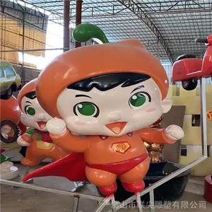 玻璃钢卡通人物雕塑价格 彩绘玻璃钢卡通公仔雕塑生产
