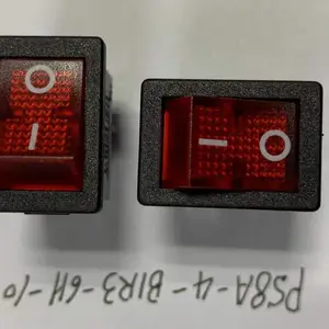 双刀单掷船型开关PS8A-4-B1R3-6H-10之贝尔佳BEJ四脚带灯开关
