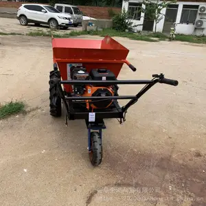 工地手推灰斗车 道路修建工具车 工程自吸手推车