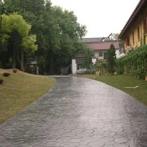 海南三亚压花混凝土压模地坪选色方法彩色水泥地坪印花