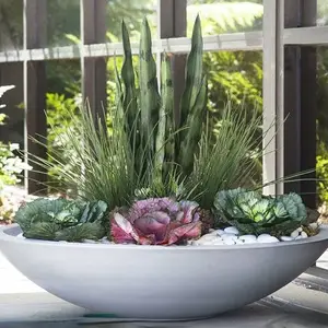 工厂定制水泥大型花盆模具 2米大口径玻璃钢花盆模具 各种造型景观镁泥花盆模具定做 线条流畅 使用寿命长