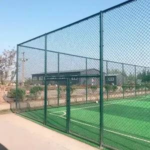 勾花护栏网 学校操场防护网 球场围网 立柱安装 配附件齐全
