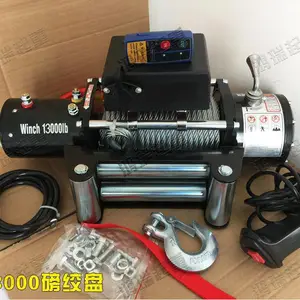 越野车改装12v9500磅 拖车车载电动绞盘机汽车自救脱困器