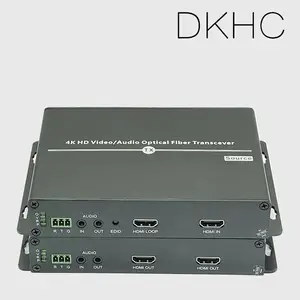 东科恒创非压缩HDMI光端机双输出+双向音频视频会议高清光纤延长器