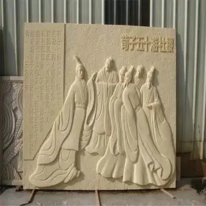 云浮玻璃钢仿砂岩雕塑 校园浮雕文化墙装饰壁画