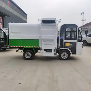 电动三轮挂桶垃圾车小区市政环卫液压自卸清运车现车3方4方