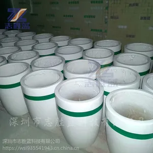 深圳志胜蓝厂家定制银行商场小户型室内空间美化装饰花盆玻璃钢创意简约双色花盆摆件