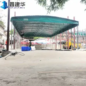 常州武进订做户外推拉雨棚,工地屋顶遮阳篷,户外活动收缩蓬子