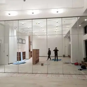 供应中山办公室无框雾化玻璃电动隔断培训室隔断折叠墙宴会厅挡板