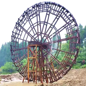 湖北恩施水利发电景观水车多功能变频电动遥控景观水车厂家制作直径1-30米均可定做