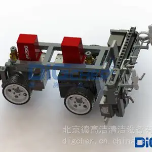 德高洁多功能清扫/喷漆/喷砂磁吸附爬壁机器人