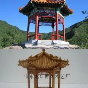古建筑模型 六角凉亭模型博物馆沙盘模型微缩袖珍工艺品模型