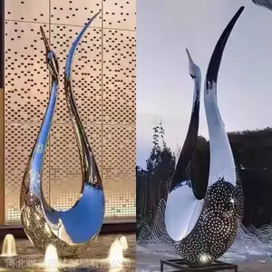 不锈钢水景雕塑 不锈钢雕塑工厂定制 公园广场商场景观雕塑摆件