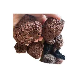 展星大量供应花草园艺铺面兰花种植3-6mm红色火山石颗粒