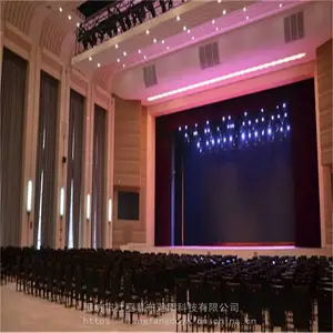 廊坊开发区定制对开背景幕布廊坊安次区学校会议室舞台幕布 广阳区金丝绒幕布订做