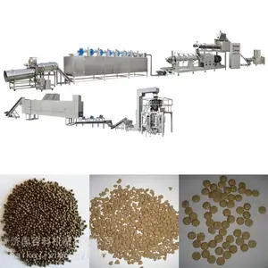 LY85全自动双螺杆挤压膨化机 宠物粮生产线 水产漂浮鱼饲料生产设备厂家