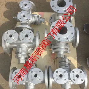 基斯顿搅拌站保温三通专用沥青阀/高温导热油拌热沥青保温旋塞阀