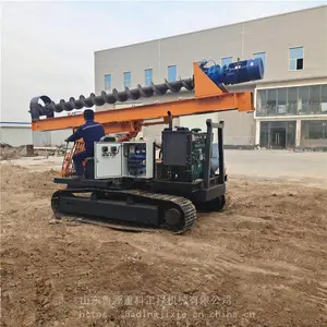 生产履带光伏打桩机 光伏打桩机土岩两用 太阳能光伏液压打桩机