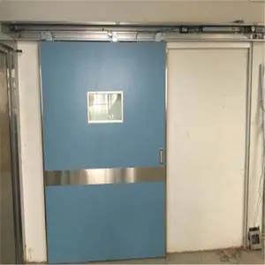 推拉防射线门304不锈钢材质-手术室用防辐射铅门-电动气密门-聊城护盾