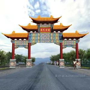 门楼样式 古建牌楼 新农村水泥牌楼 古建牌楼设计