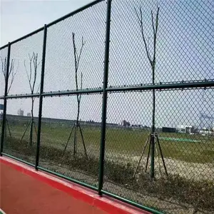 优盾墨绿色学校球场围栏防护网4米高足球场护栏网