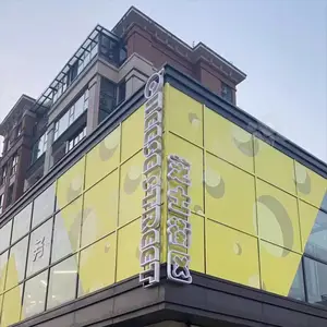 户外商场大型门头字 广场发光灯箱景观艺术字设计制作