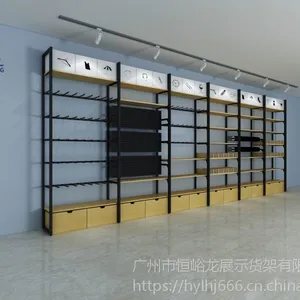 广州名创优品货柜钢木展示架生产厂家