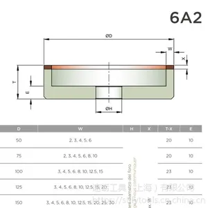 金刚石砂轮 五轴工具磨金属陶瓷刀片开槽砂轮 磨金属陶瓷砂轮