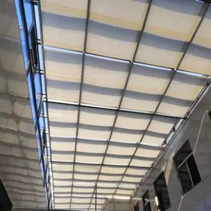 电动遮阳帘/邯郸邢台阳光房商场电动天棚帘采光顶蜂巢帘 供应厂家