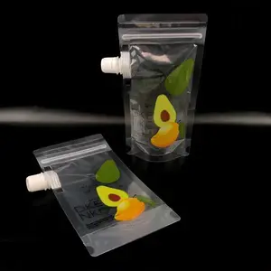 150ml带磨菇头吸嘴袋 肉松吸嘴袋 儿童果汁泥底部开口双拉链袋