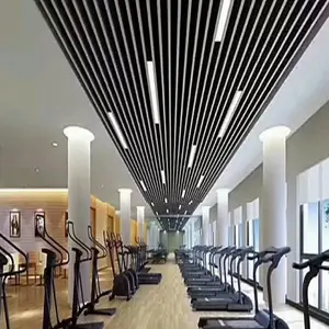 健身房工程方通吊顶 U型铝方通 型材U槽欧陆美居铝天花
