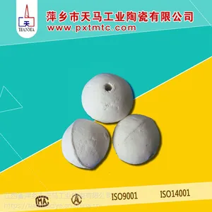 天马陶瓷供应多孔/ 开孔 /单孔/双孔/中高铝开孔瓷球