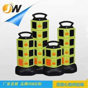 跨境电商热销款四面英规立体插座带USB 塔式多功能usb立式插座带2米线